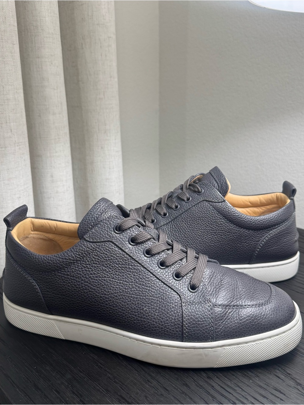 Christian Louboutin Rantulow Orlato Sneakers Leather Dark Gray 44